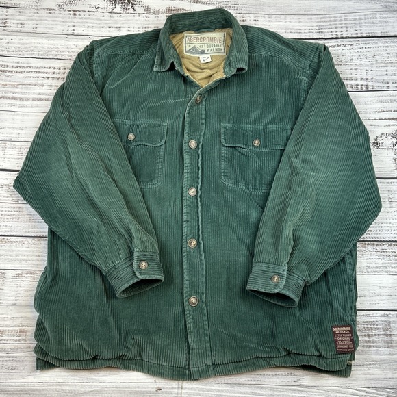Abercrombie & Fitch Co. Other - VTG Abercrombie & Fitch Co. Corduroy Long Sleeve Shirt Shacket Sz M Extra Rugged